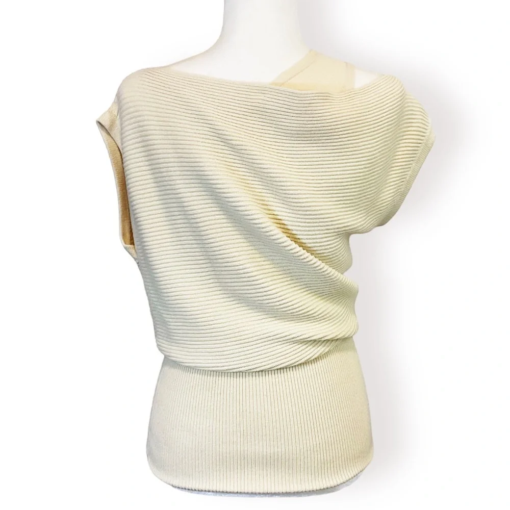 Tracy Reese Off the Shoulder Asymmetric Tunic Sweater - Picture 5 of 8